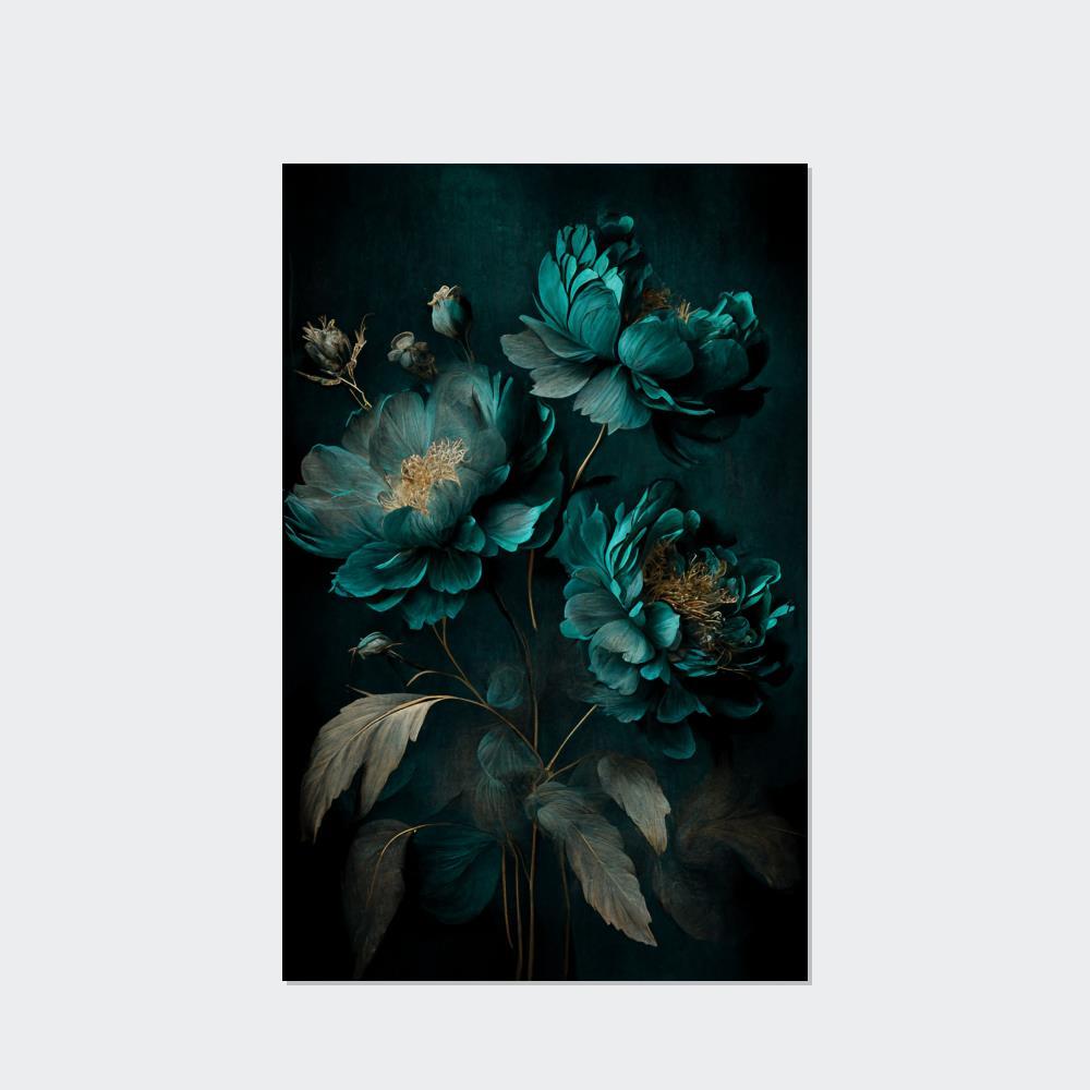 Abstract Flower Natural Canvas & Poster Print of Abstract Blooms: Floral Wall Art