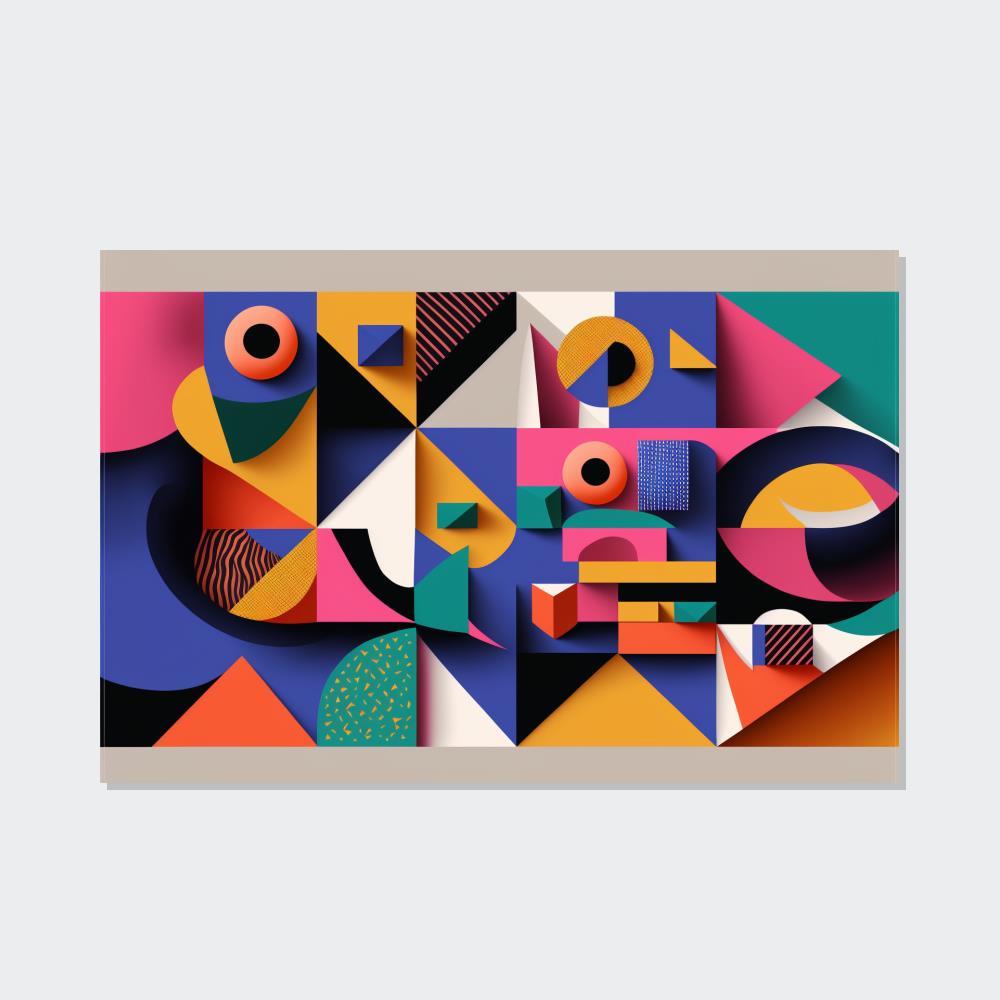 Abstract Geometric Geometric Harmony: Canvas & Poster Print of Abstract Art