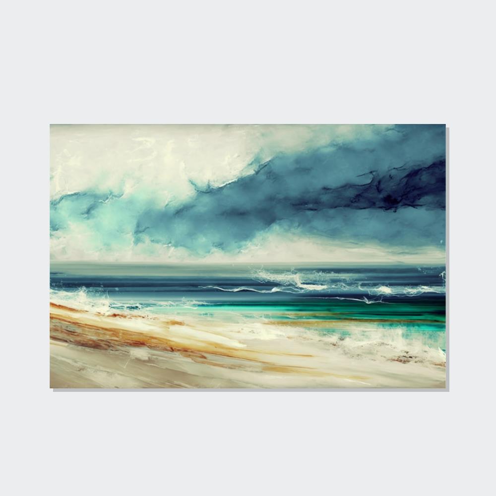 Abstract Landscape Captivating Journey: Abstract Landscape Print on Framed Canvas & Poster