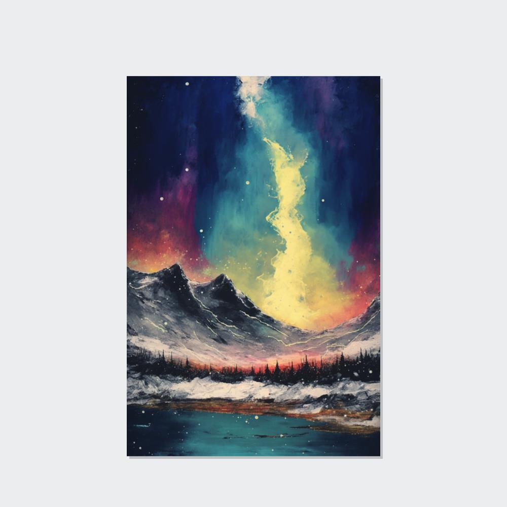 Abstract Landscape Landscape Impression: A Framed Poster & Canvas Print of an Artistic View