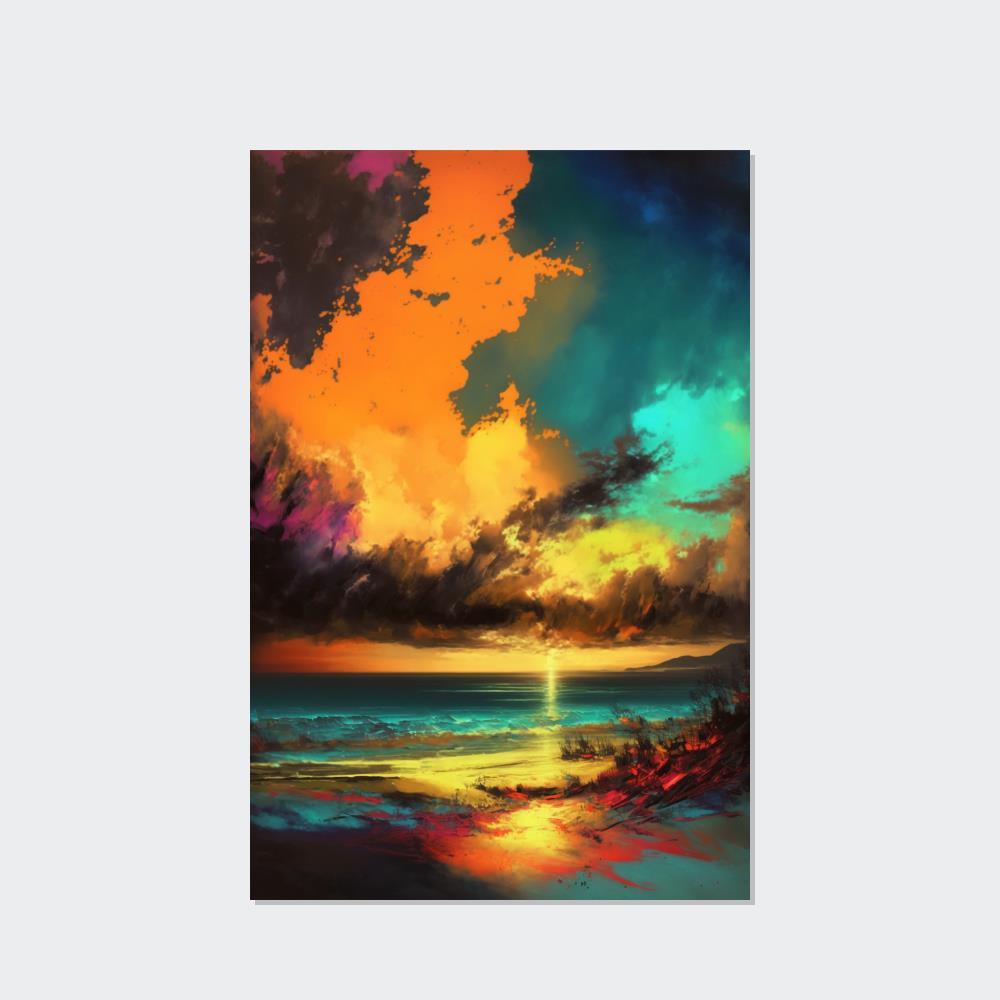 Abstract Landscape Unbridled Nature: A Print on Canvas & Poster of a Breathtaking Landscape