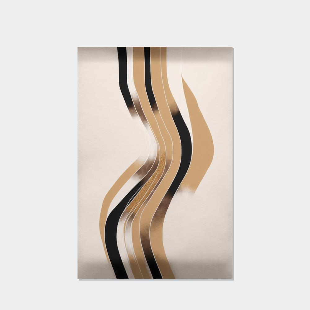 Abstract Minimalist Linear Simplicity: A Framed Poster & Canvas Print of a Minimalist Line Art