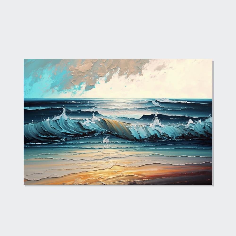 Abstract Ocean Oceanic Dreams: A Print on Canvas & Poster of an Abstract Sea View