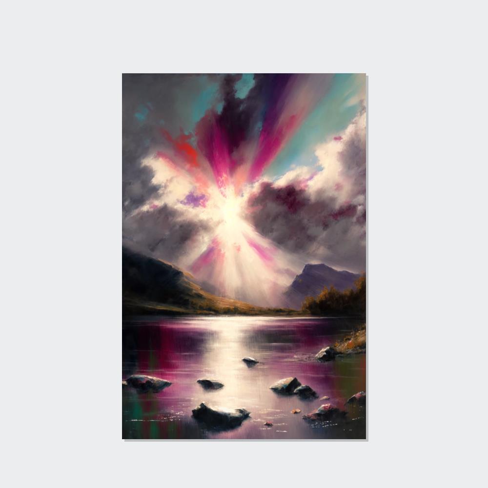 undefined Abstracted Terrain: A Print on Canvas & Poster of a Contemporary Landscape