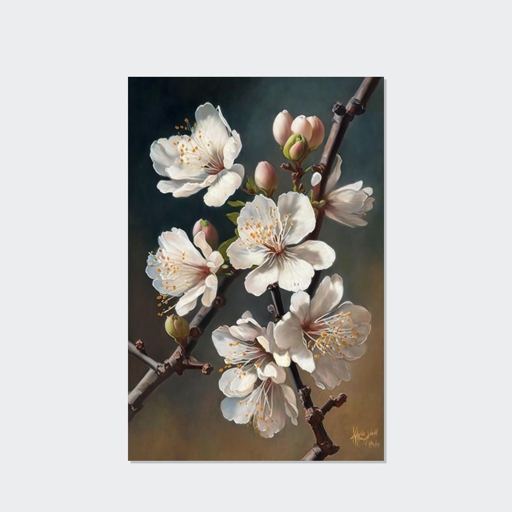 Almond Blossoms The Promise of Spring: Poster & Canvas Print of Blooming Almond Trees