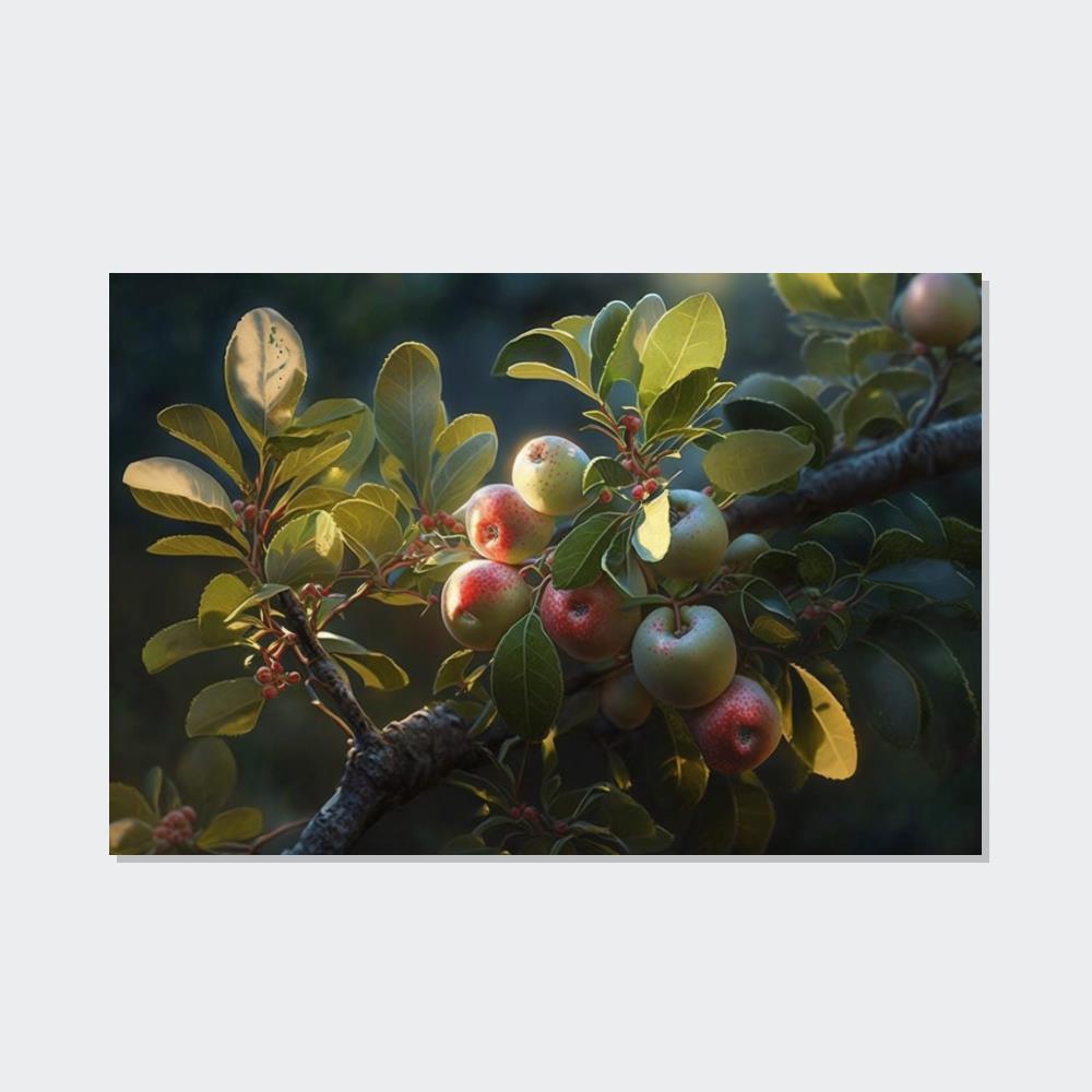 Apple Trees Apple Tree Blossoms: Framed Canvas & Poster Print of Springtime Flowers