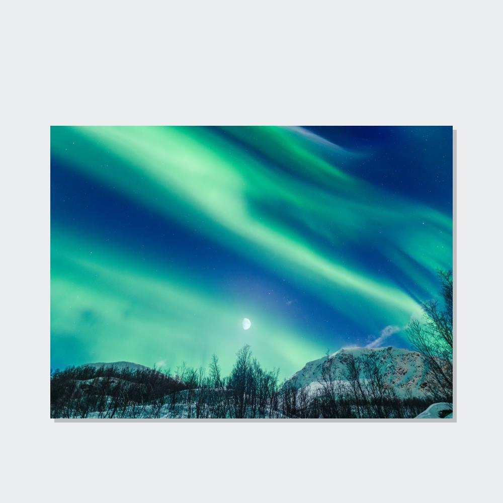 Aurora Borealis Aurora Borealis Magic: High-Quality Print on Canvas for Your Wall
