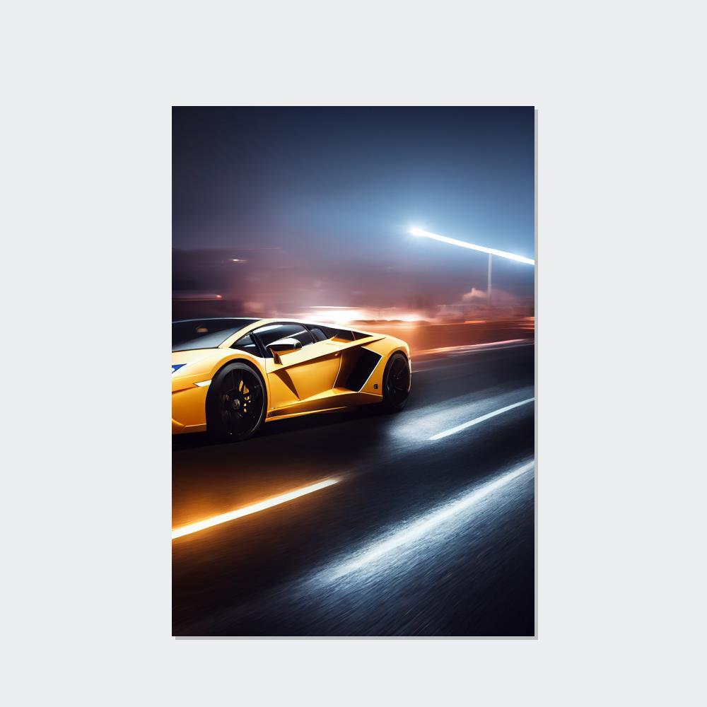 Auto Racing Racing at its Finest: Framed Canvas & Posters Print of Auto Racing