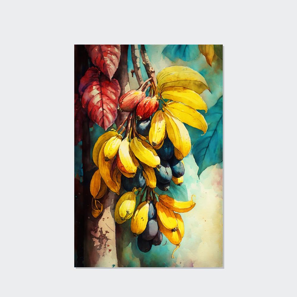 Banana Trees Serenity in Nature: Wall Art of Majestic Banana Trees on Canvas & Posters
