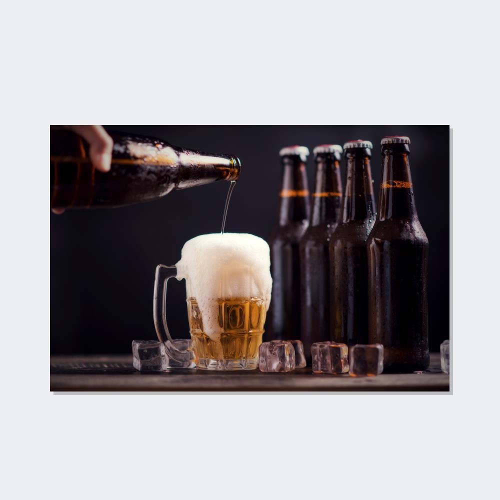 Beer Brewmaster's Delight: Artistic Canvas Print of a Beer Flight