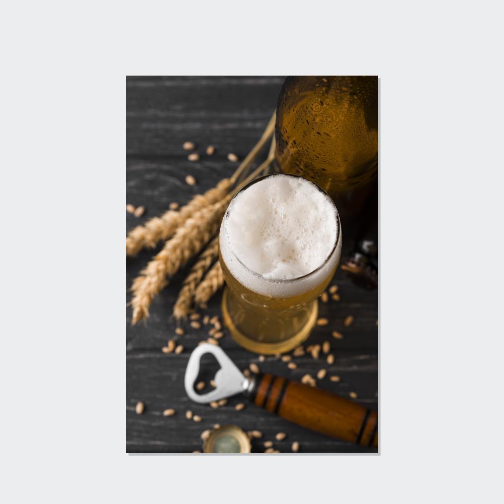 Beer Beer Cheers: Fun and Colorful Framed Canvas Print for Your Home Bar