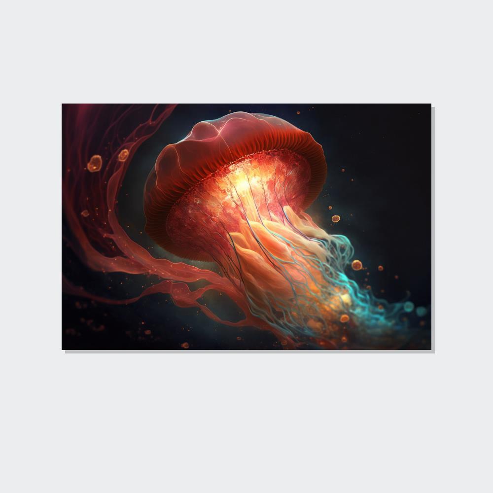 Jellyfishs The Graceful Dance: Jellyfish Wall Art Collection on Canvas