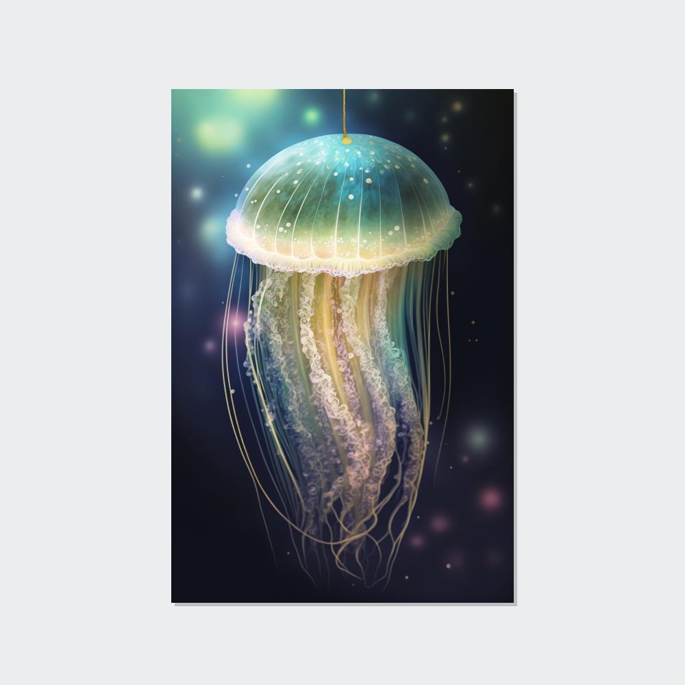 Jellyfishs Jellyfish Dreams: Natural Canvas & Poster Masterpiece of Underwater Life