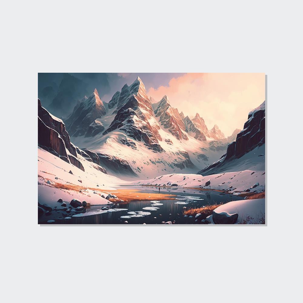 Mountains A Breathtaking View: An Artistic Expression of Mountain Landscapes on Canvas
