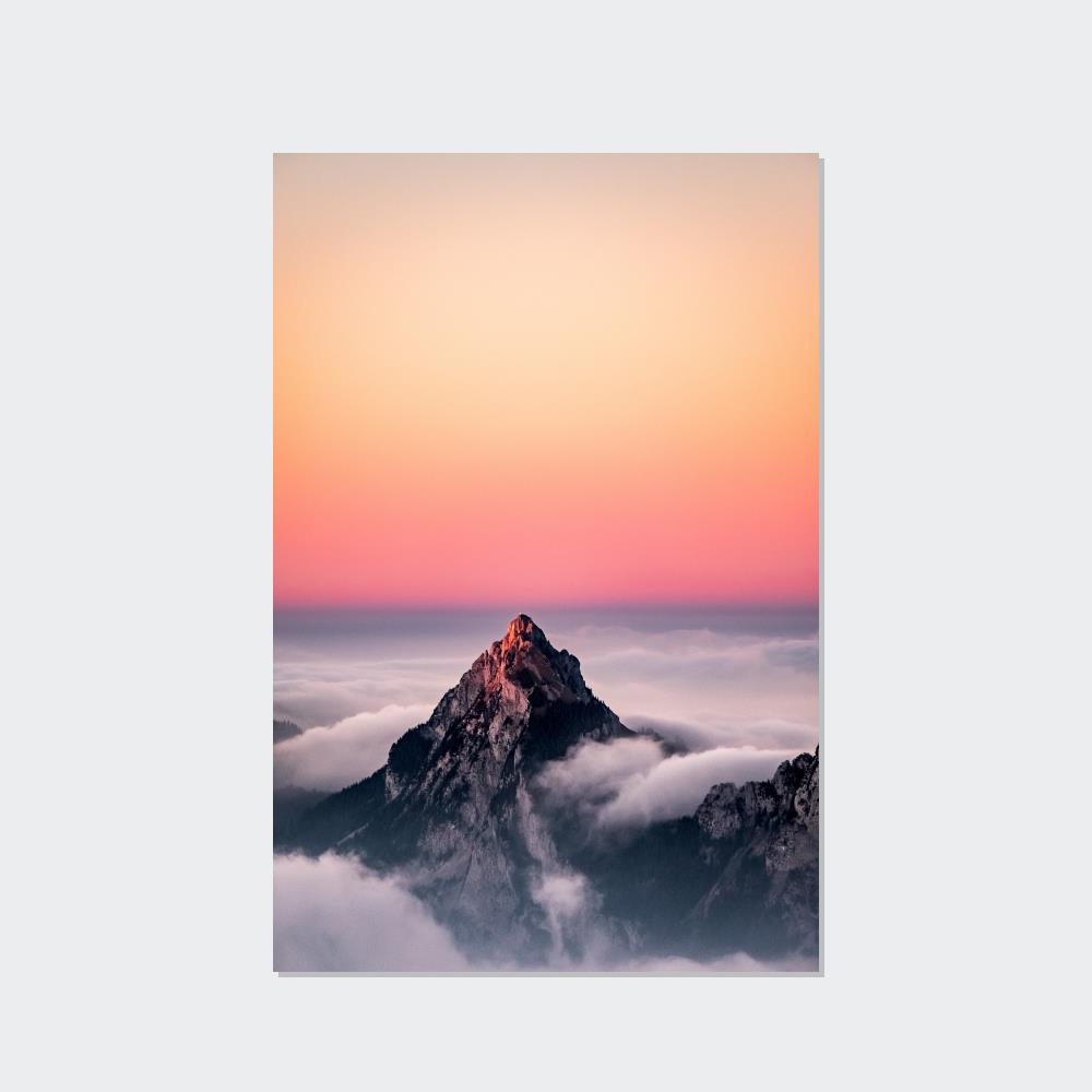 Mountains The Majestic Beauty of Mountains: An Interpretation on Canvas