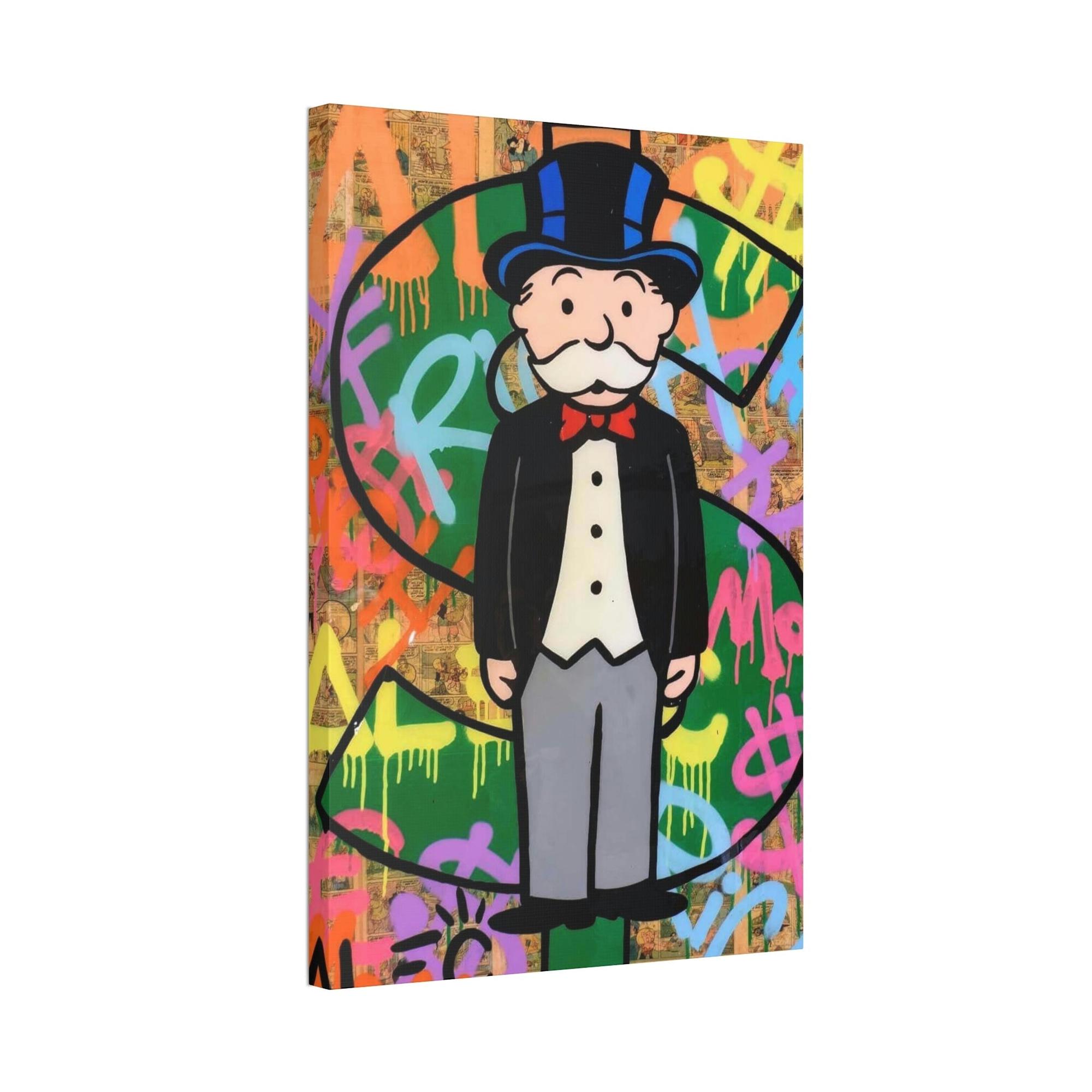 Monopoly & Motivation Monopoly Madness: Alec Monopoly Inspired Canvas and Poster Print for Art Enthusiasts