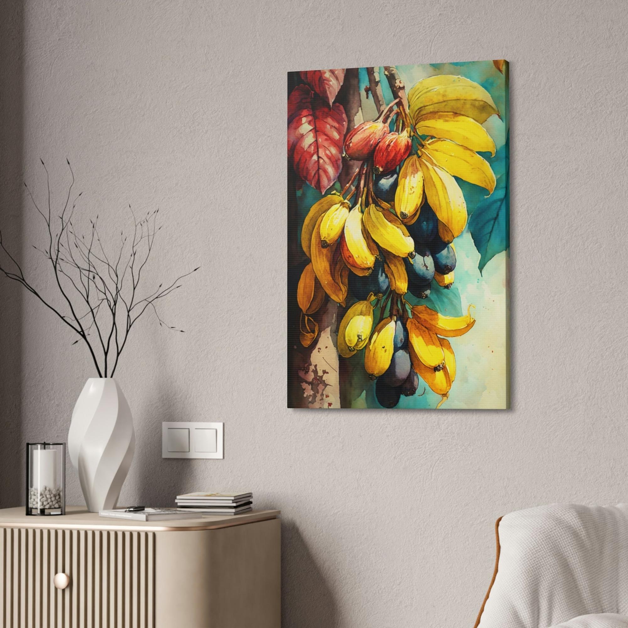 Banana Trees Serenity in Nature: Wall Art of Majestic Banana Trees on Canvas & Posters
