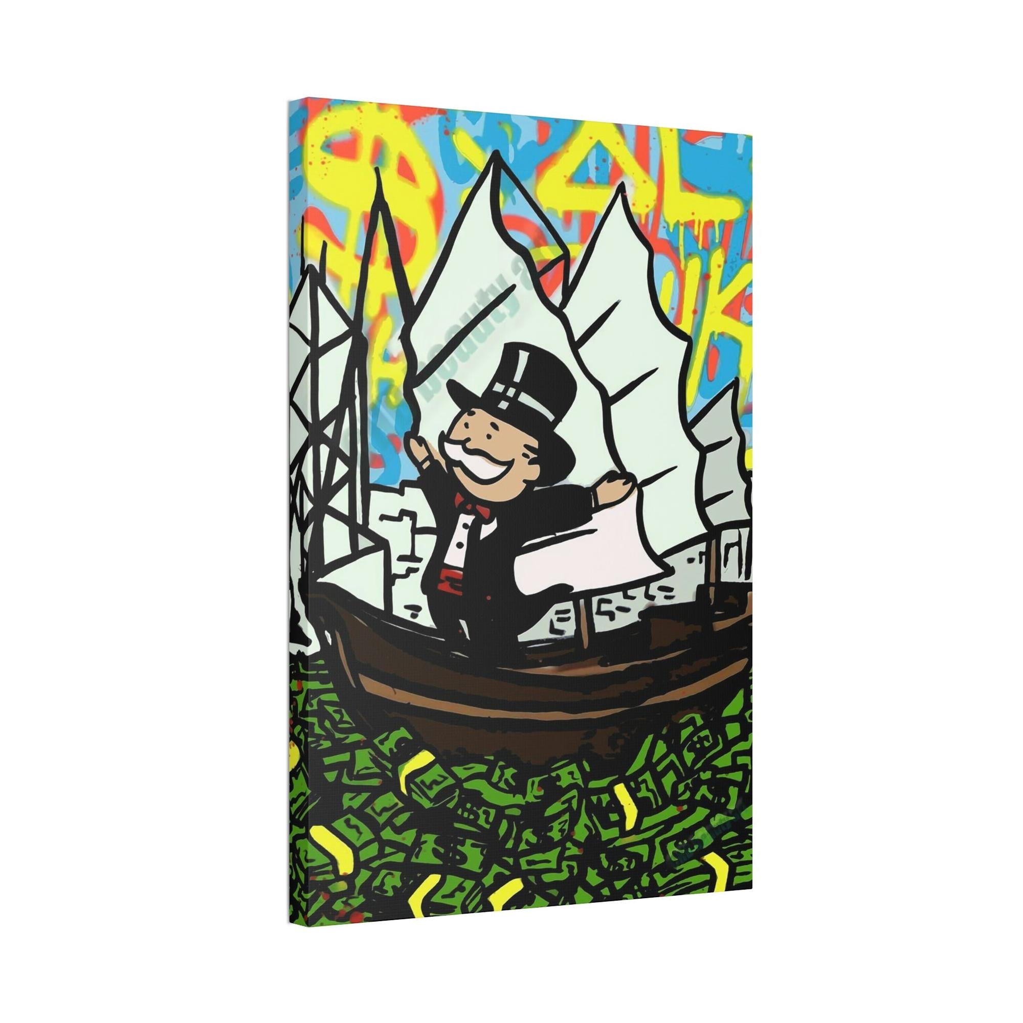 Monopoly & Motivation Playful Creativity: Artful Canvas and Poster Print of Alec Monopoly's Art