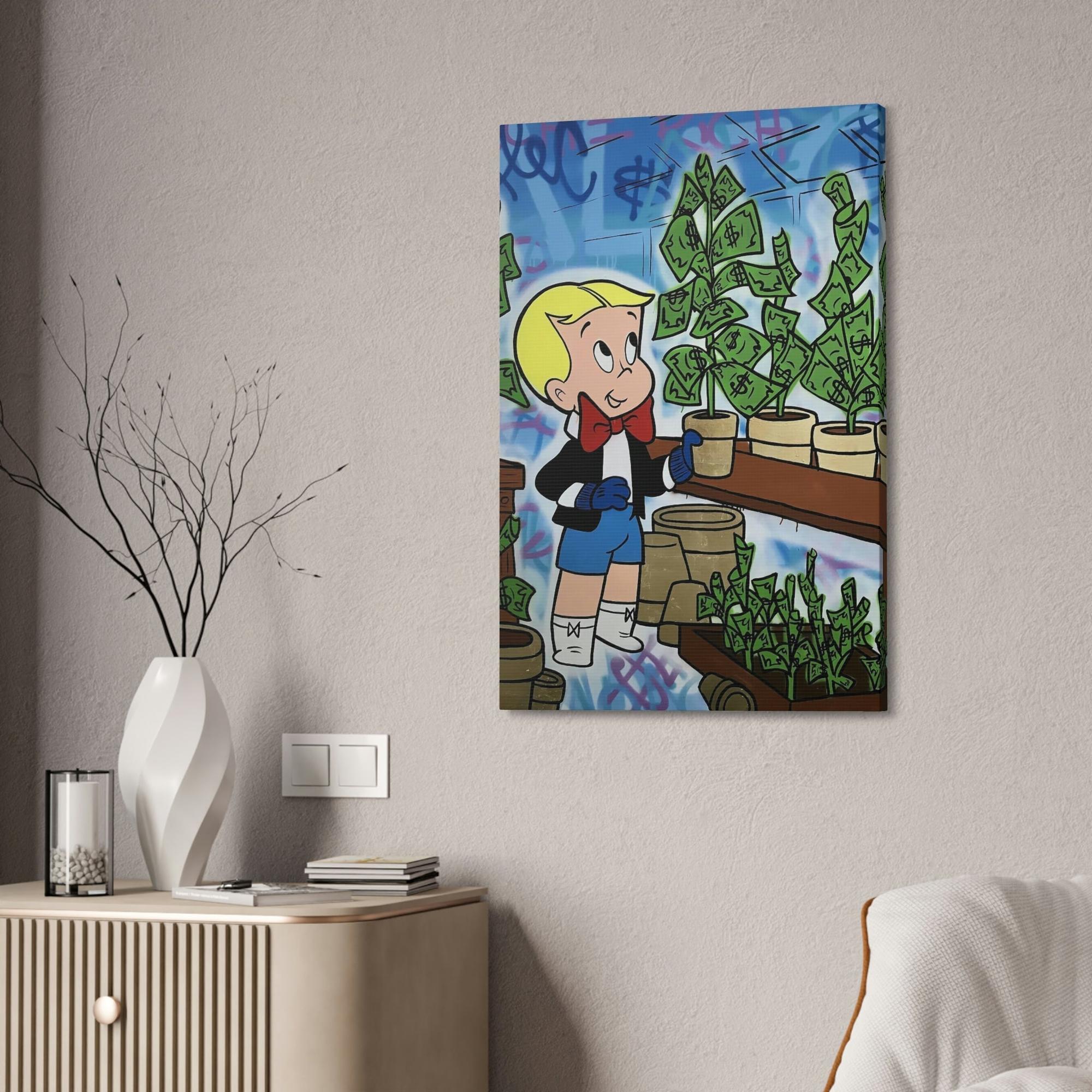 Monopoly & Motivation Playful Creativity: Framed Canvas and Poster Print of Alec Monopoly Art