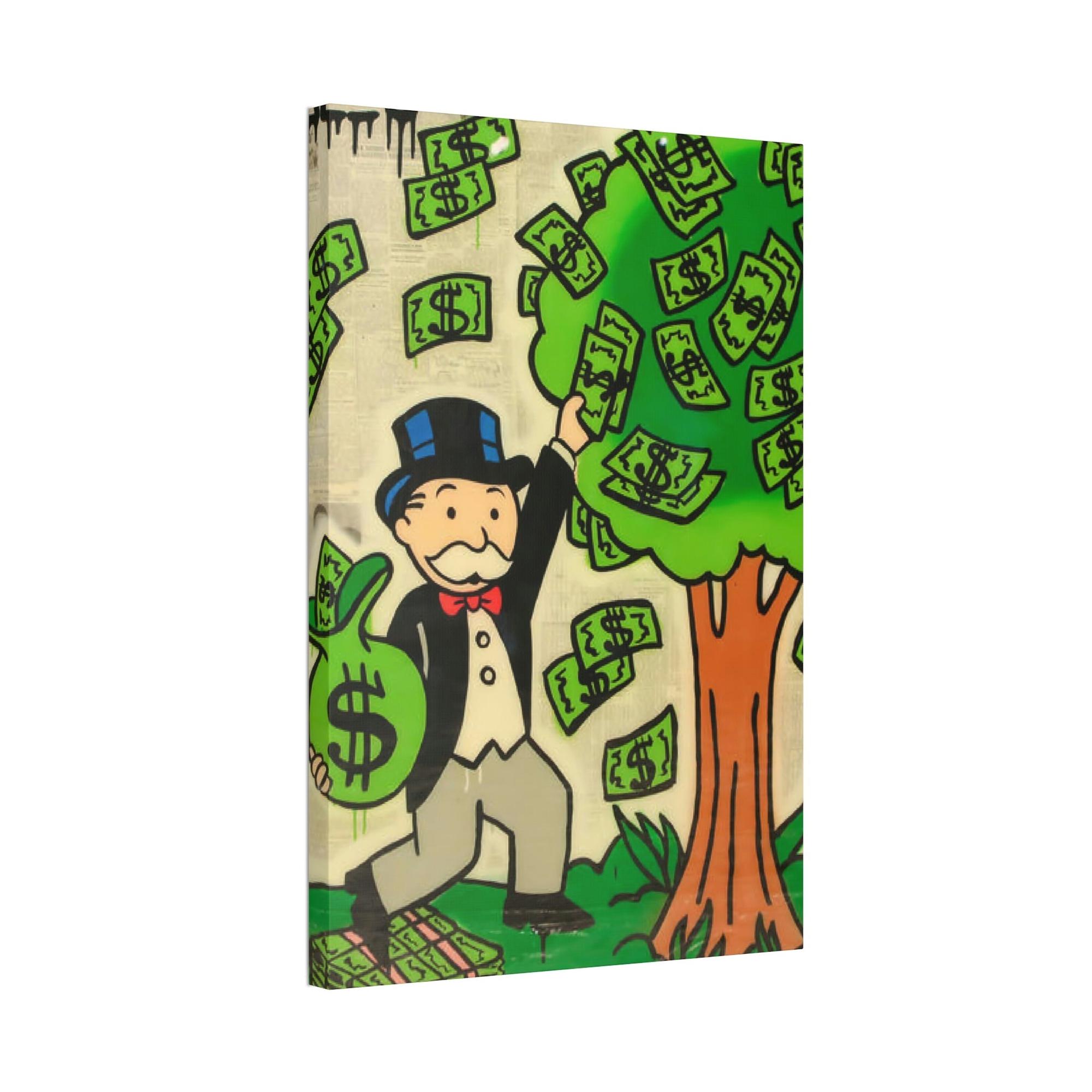 Monopoly & Motivation Colorful Urban Expression: Alec Monopoly on Canvas and Framed Poster