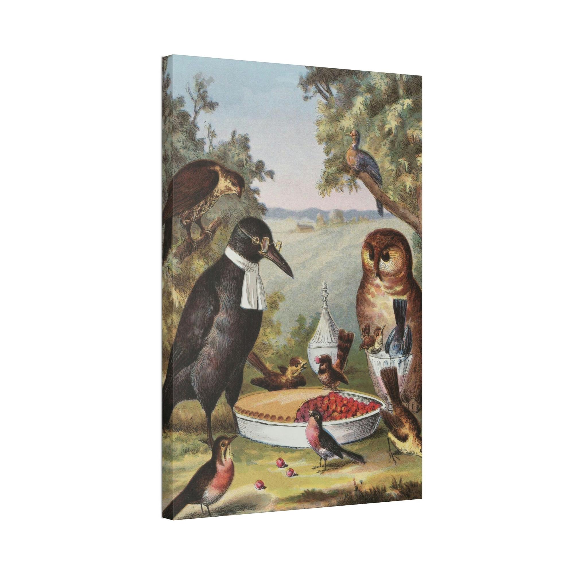 Anthropologie Feathered Fantasy: Anthropologie Canvas Painting with Birds