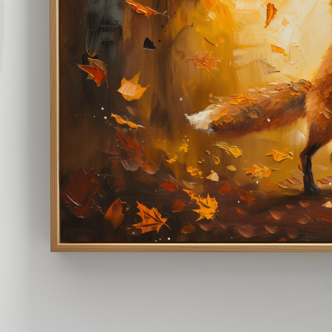 Fox Dancing Fox – Autumn Impressionist Canvas