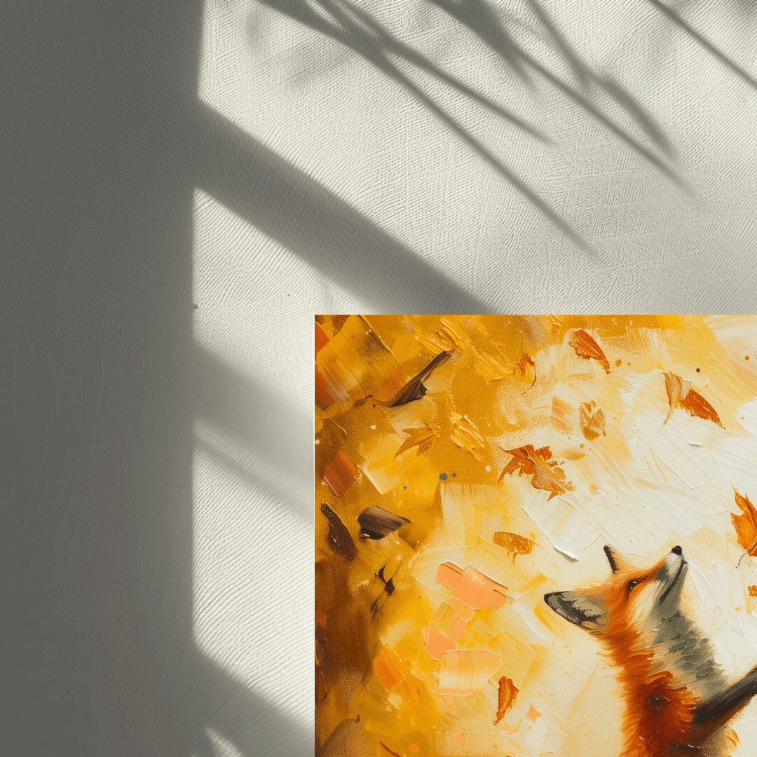 Fox Dancing Fox – Autumn Impressionist Canvas