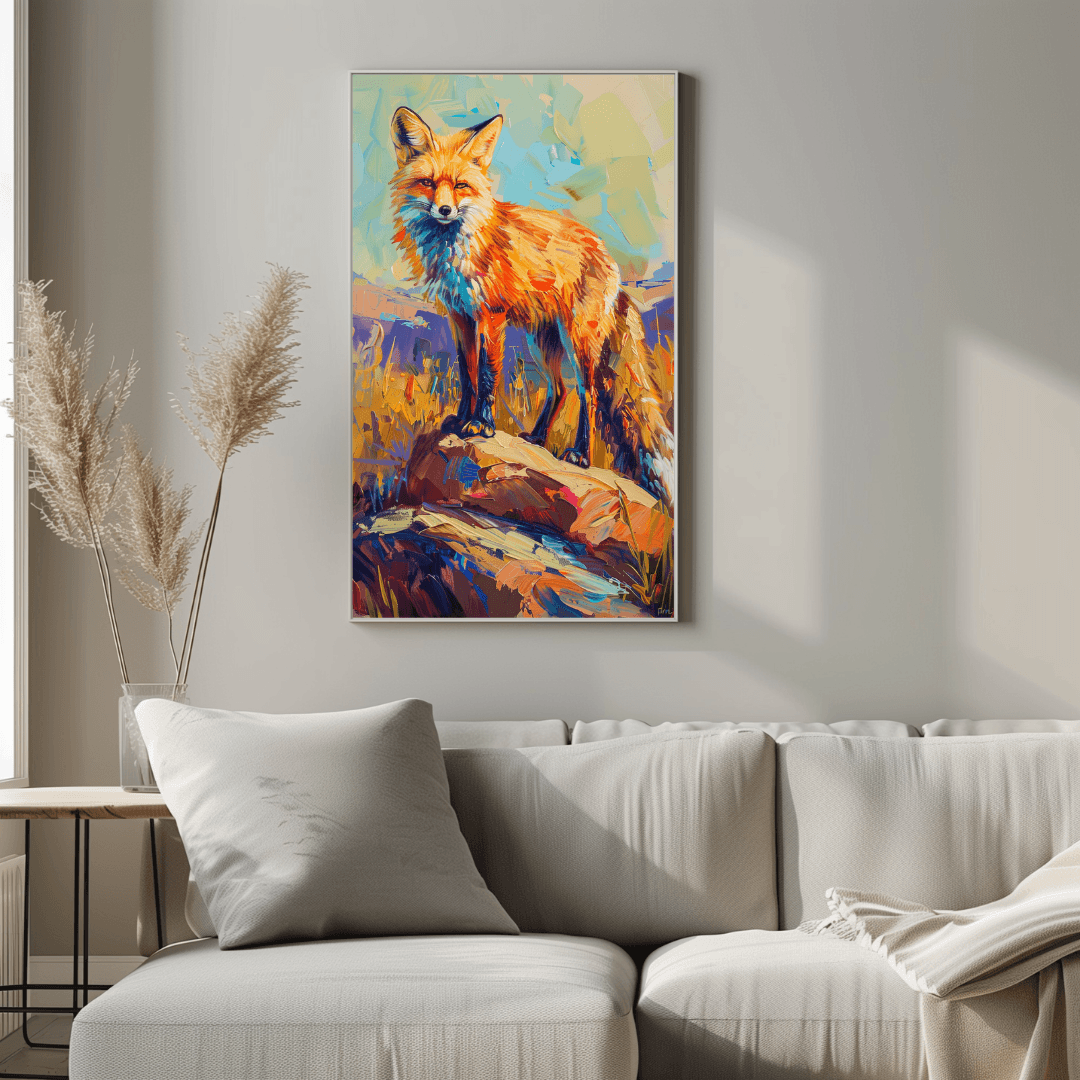 Fox Bold Fox – Colorful Expressionist Canvas