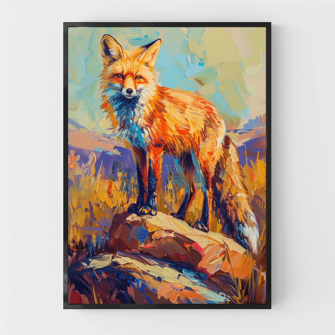 Fox Bold Fox – Colorful Expressionist Canvas
