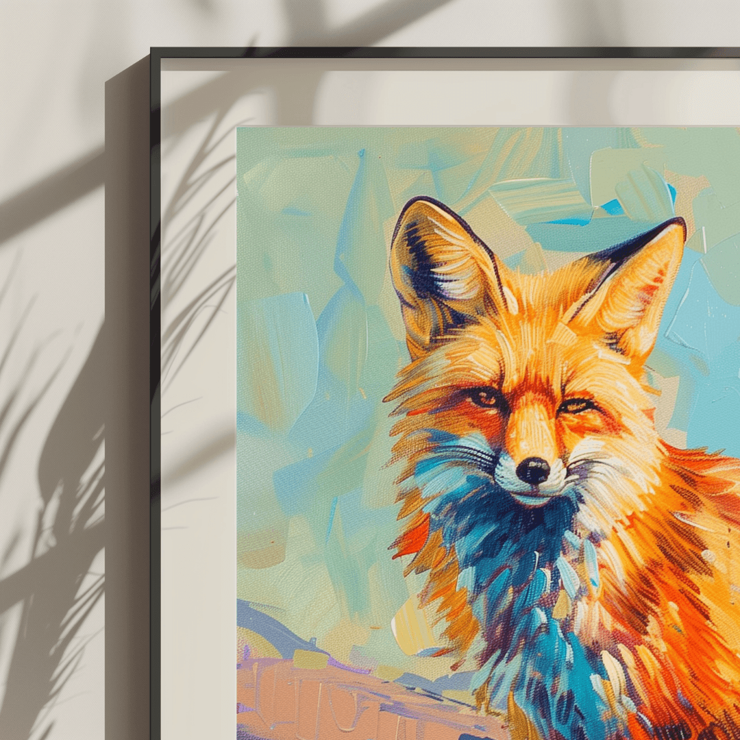 Fox Bold Fox – Colorful Expressionist Canvas