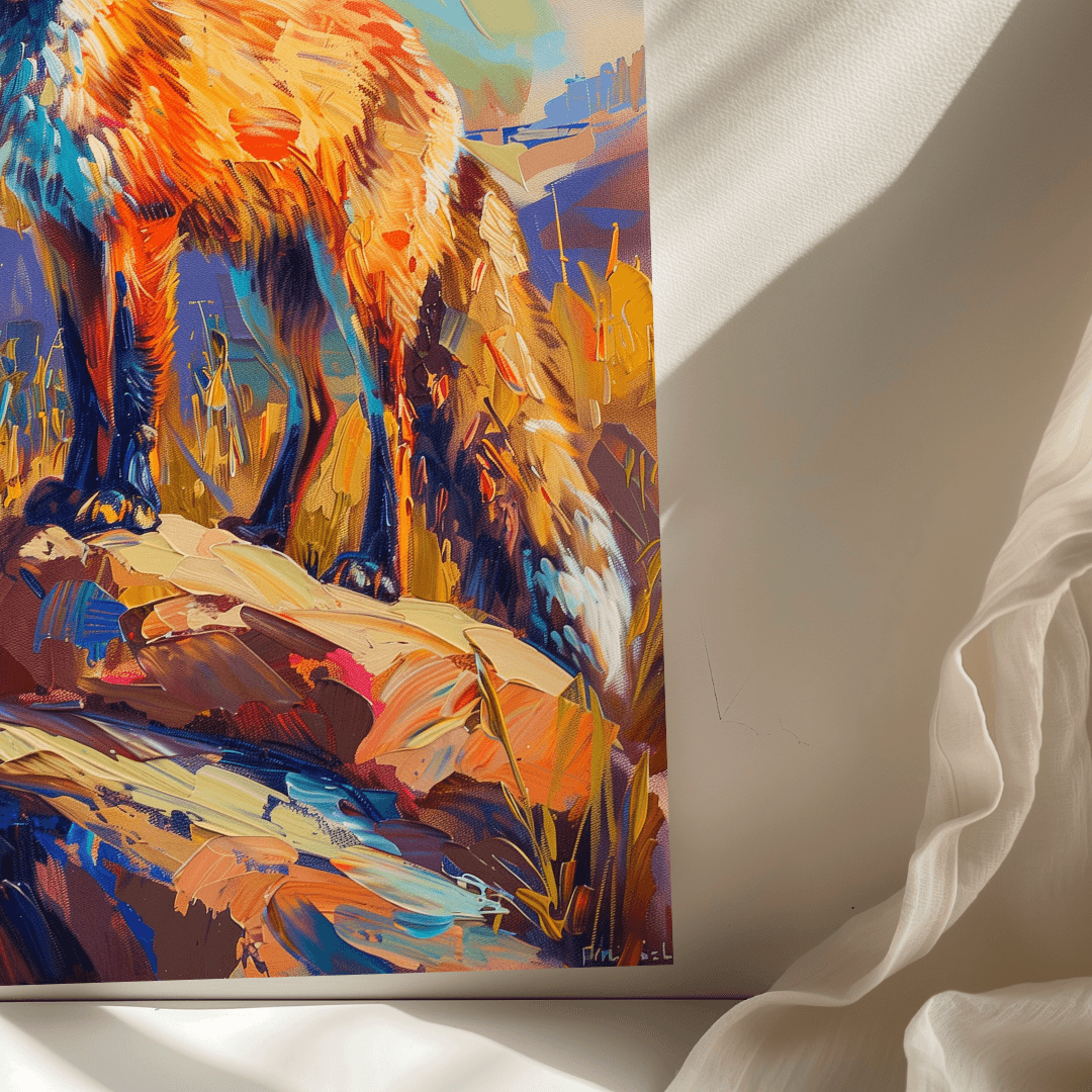 Fox Bold Fox – Colorful Expressionist Canvas