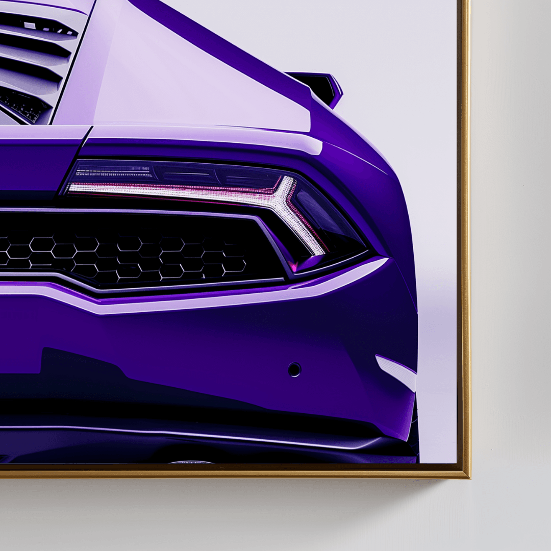 Lamborghini Purple Lamborghini – Rear Minimalist Canvas