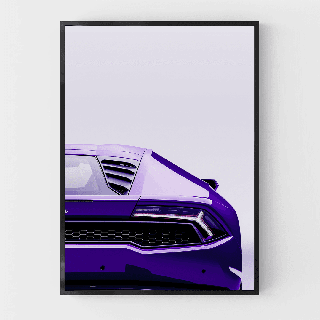 Lamborghini Purple Lamborghini – Rear Minimalist Canvas