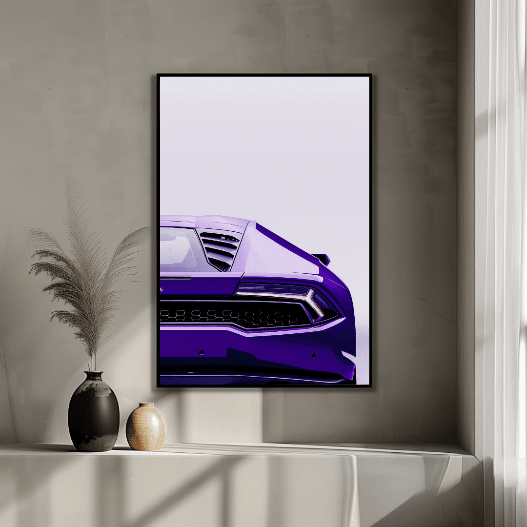Lamborghini Purple Lamborghini – Rear Minimalist Canvas