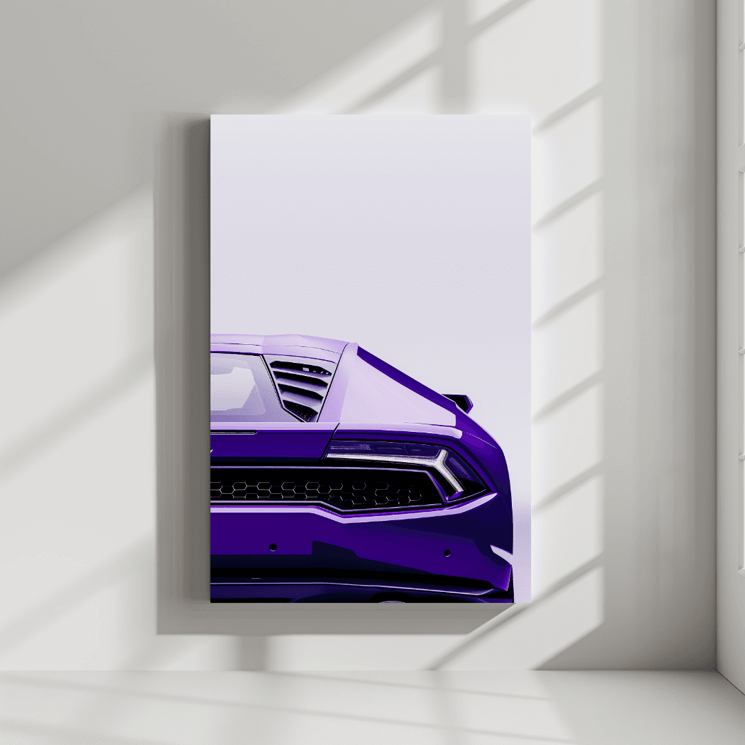 Lamborghini Purple Lamborghini – Rear Minimalist Canvas