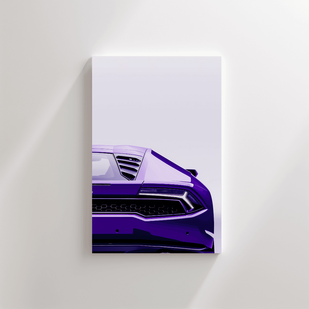 Lamborghini Purple Lamborghini – Rear Minimalist Canvas