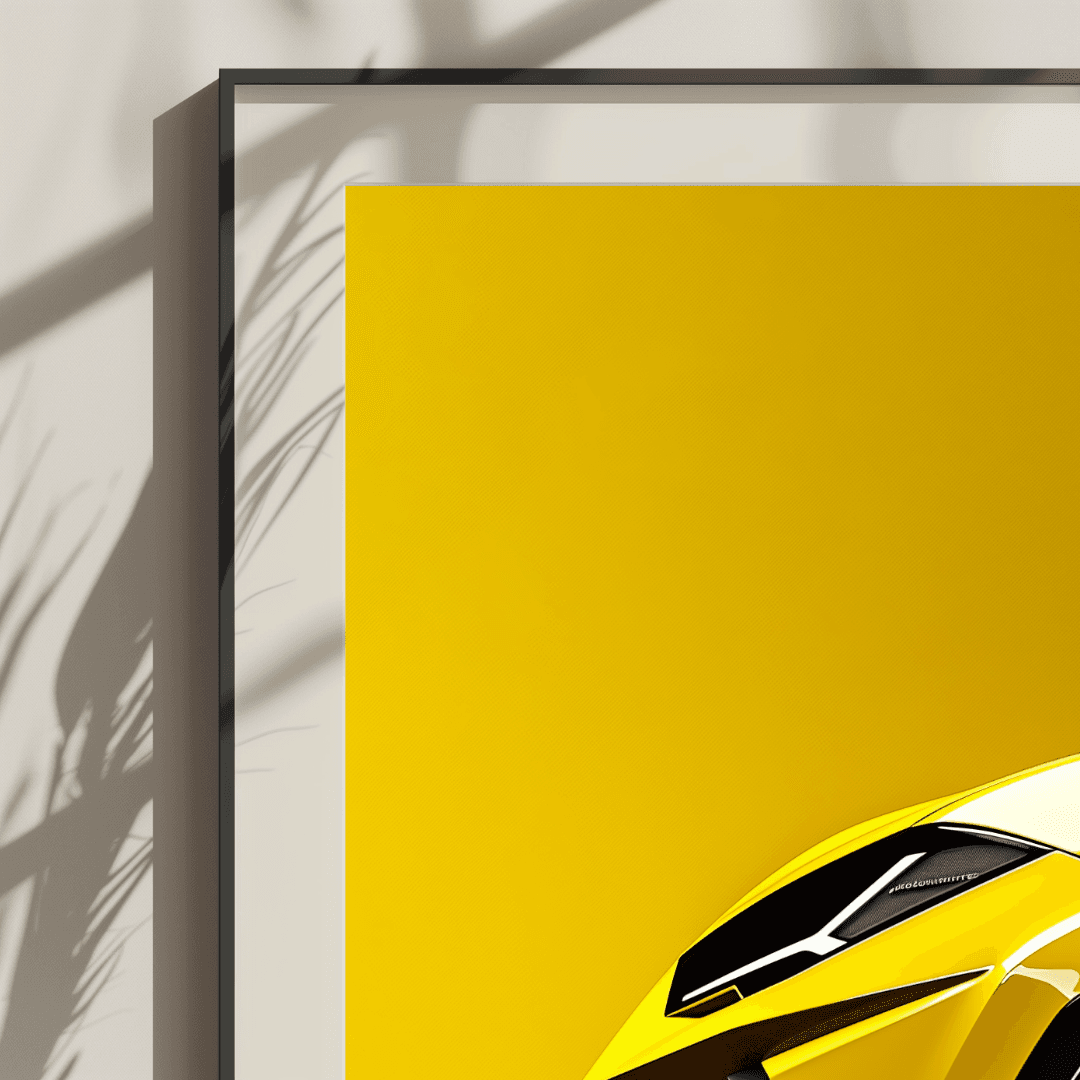 Lamborghini Yellow Urus – Close-Up Canvas