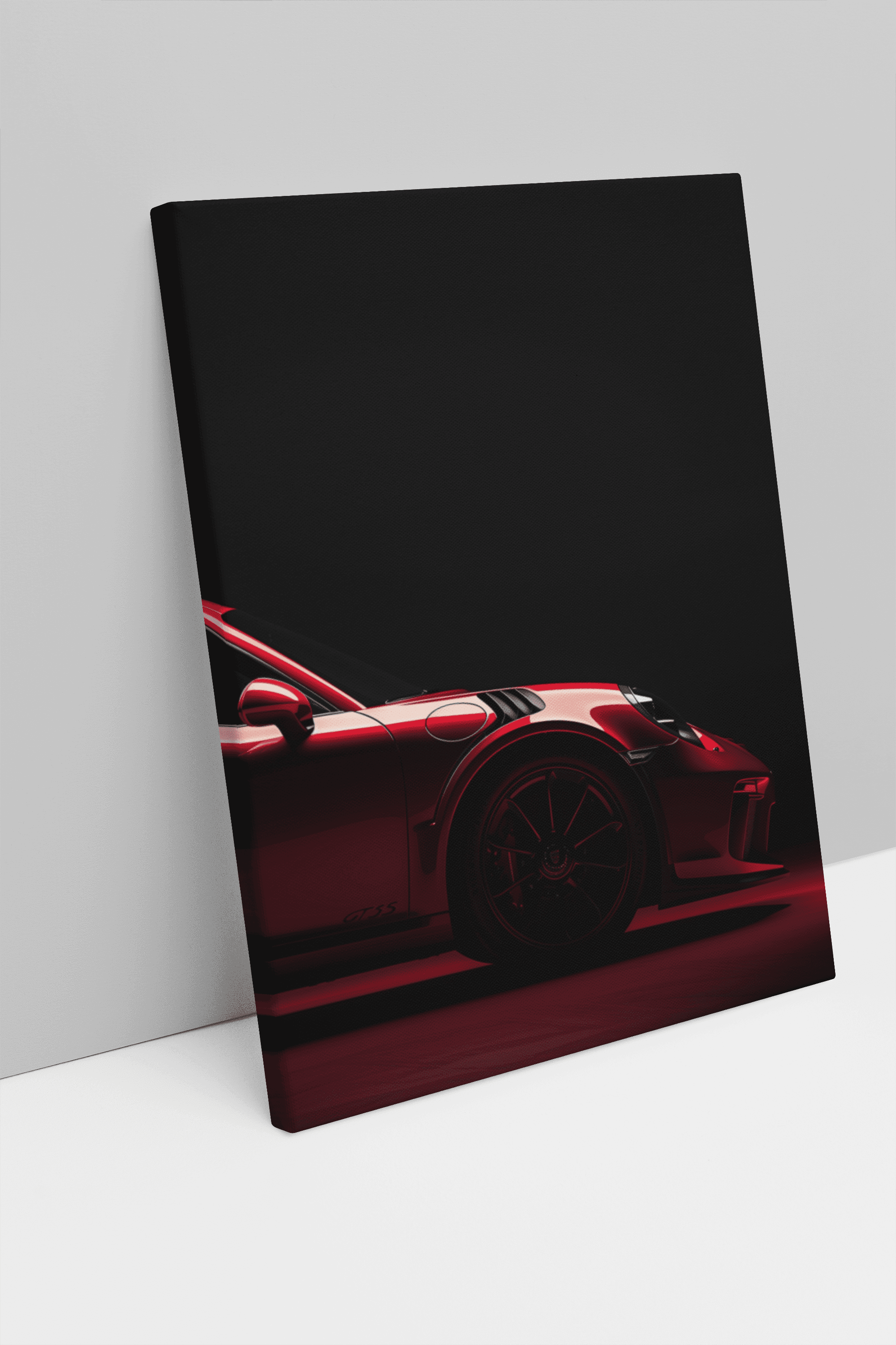 Porsche Red Porsche GT3 – Dark Background Canvas