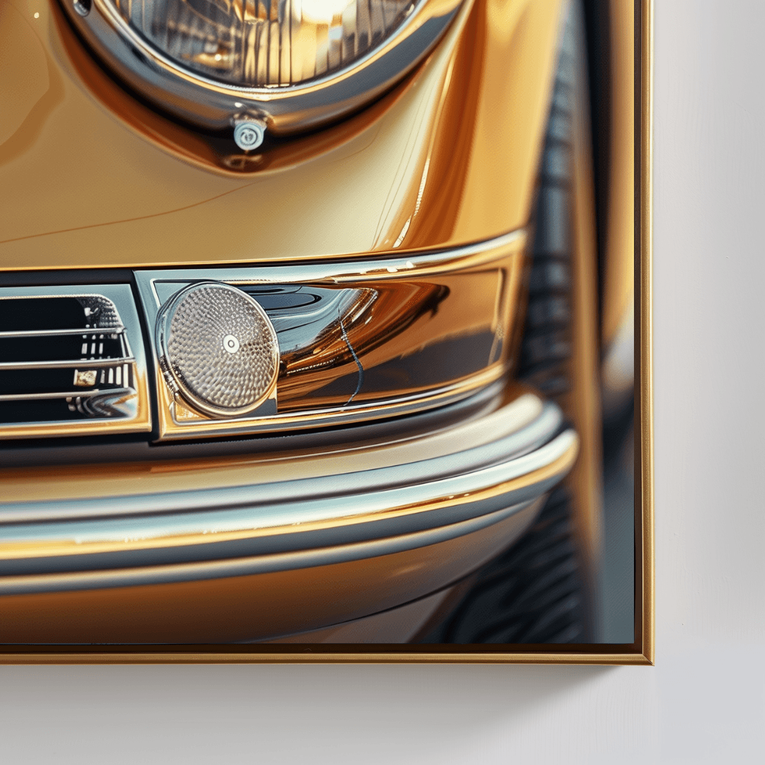 Porsche Gold Porsche – Headlight Detail Canvas