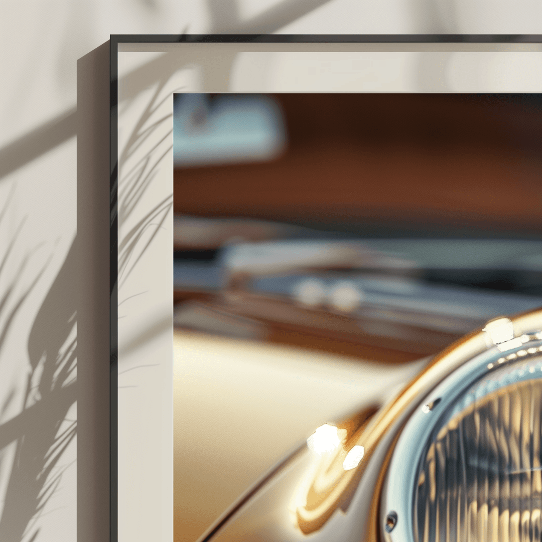 Porsche Gold Porsche – Headlight Detail Canvas
