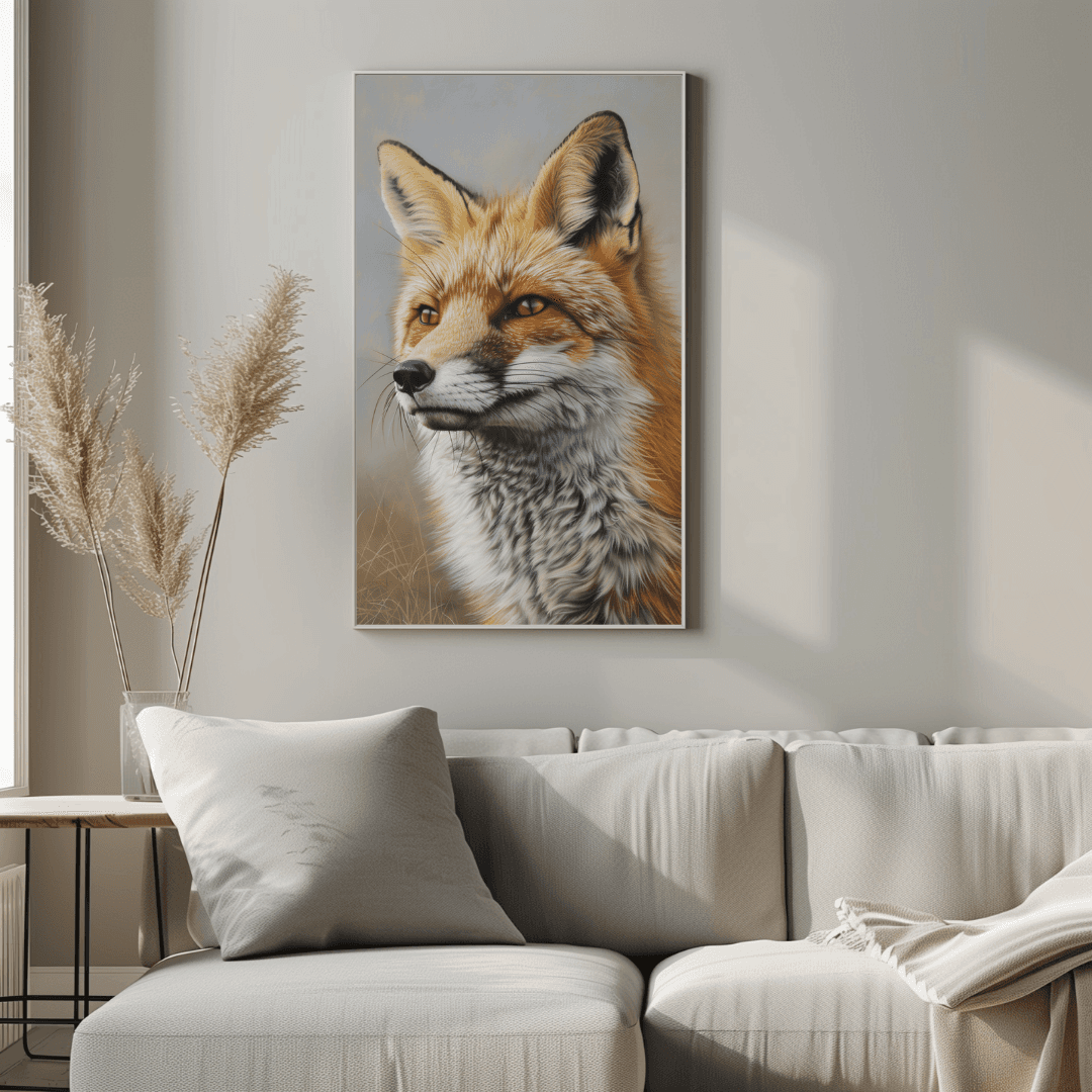 Fox Majestic Fox – Close-Up Portrait Canvas