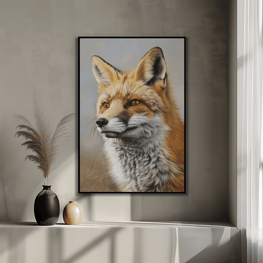 Fox Majestic Fox – Close-Up Portrait Canvas