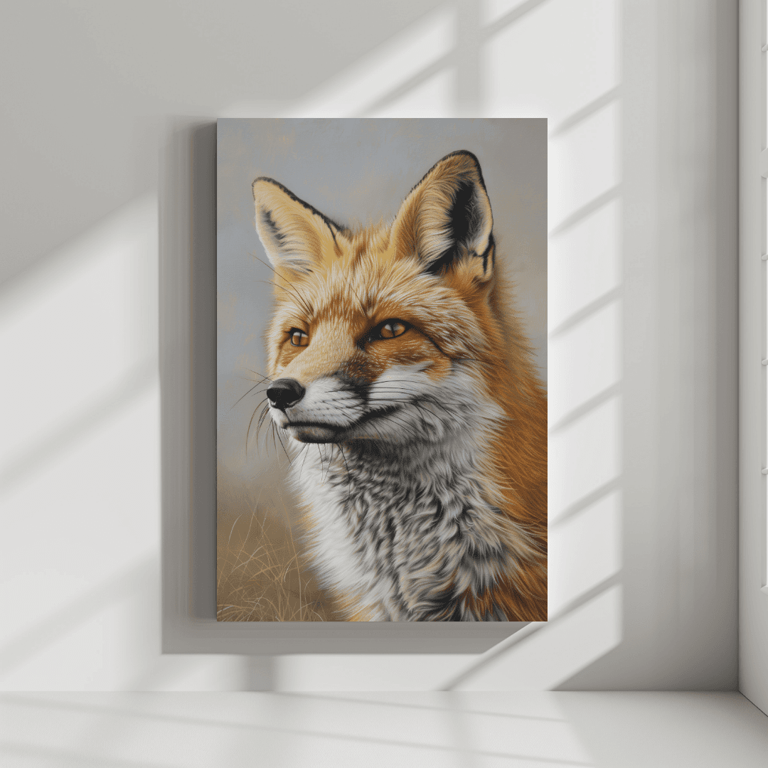 Fox Majestic Fox – Close-Up Portrait Canvas