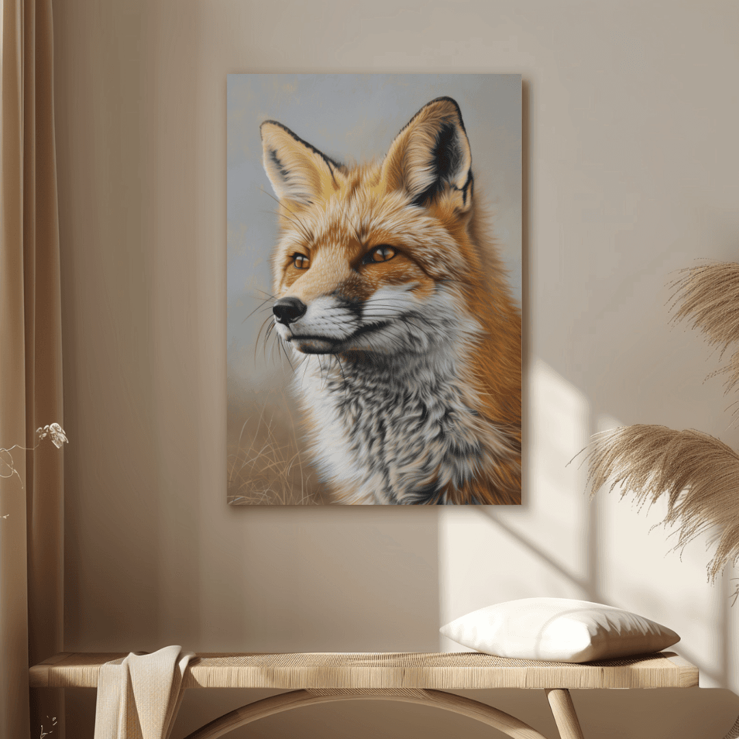 Fox Majestic Fox – Close-Up Portrait Canvas