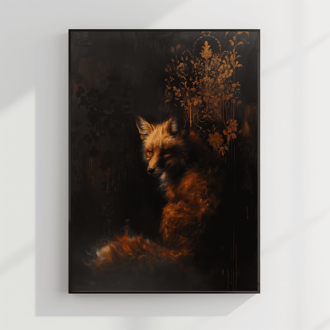undefined Baroque Fox – Dark Elegance Canvas