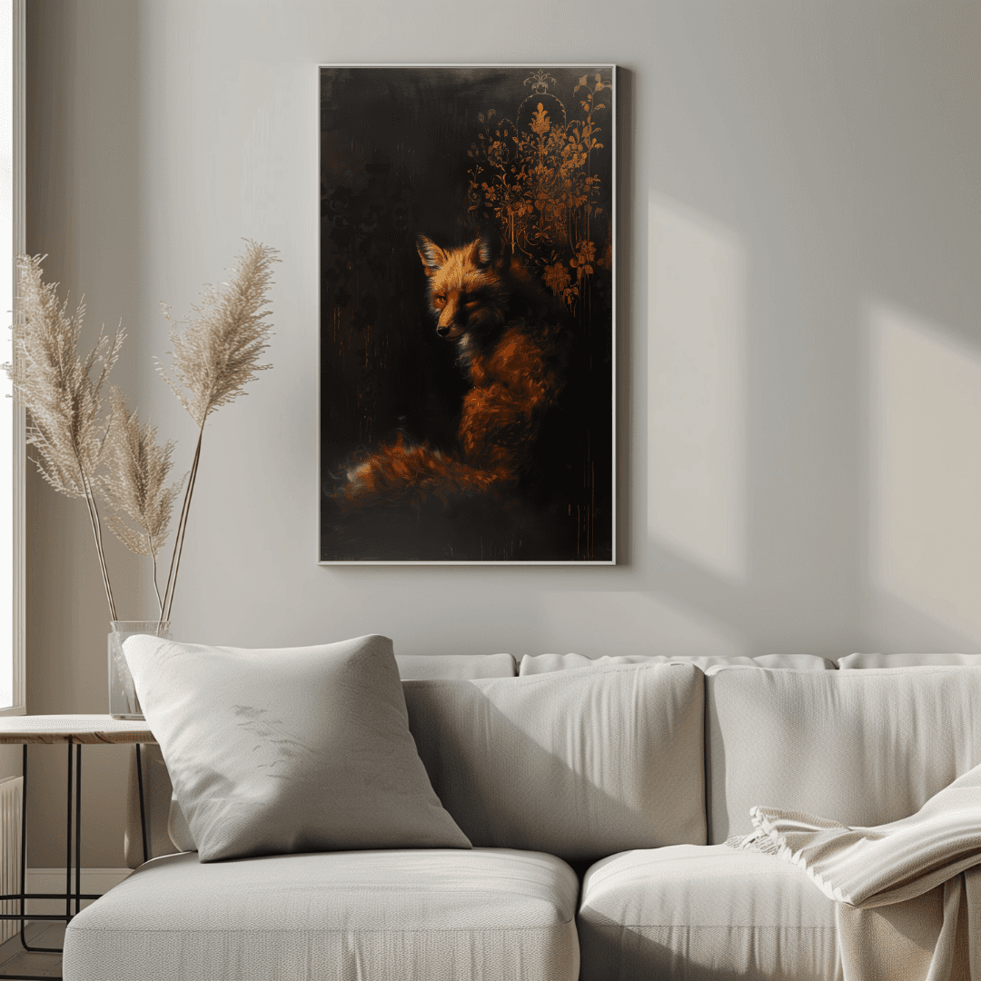 Fox Baroque Fox – Dark Elegance Canvas
