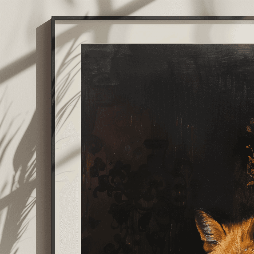 Fox Baroque Fox – Dark Elegance Canvas