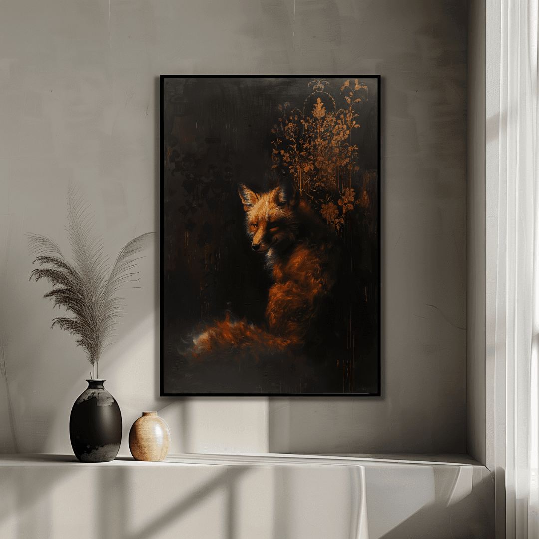Fox Baroque Fox – Dark Elegance Canvas