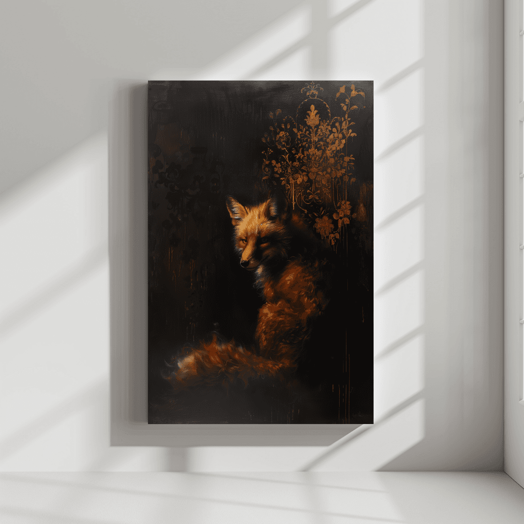 Fox Baroque Fox – Dark Elegance Canvas