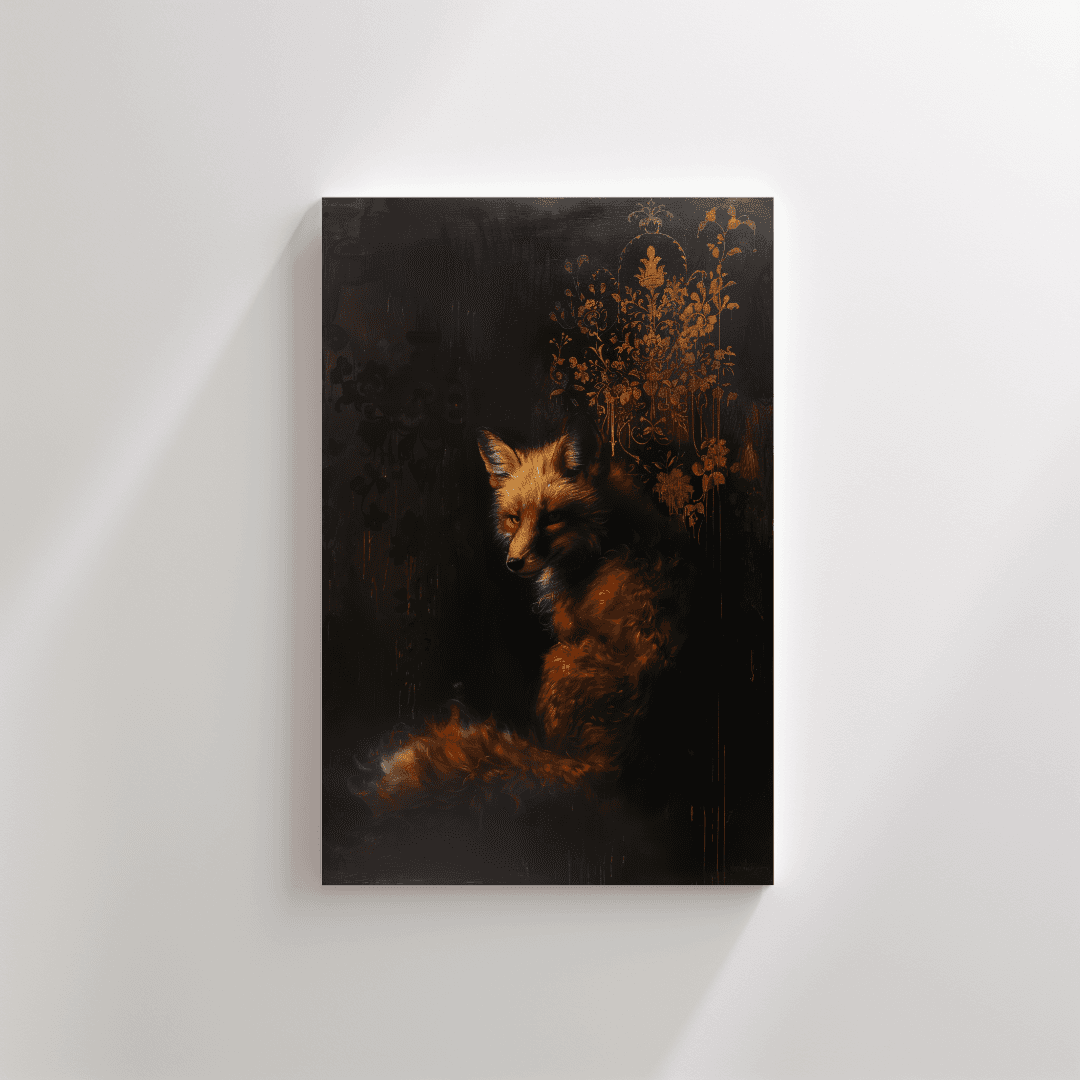 Fox Baroque Fox – Dark Elegance Canvas